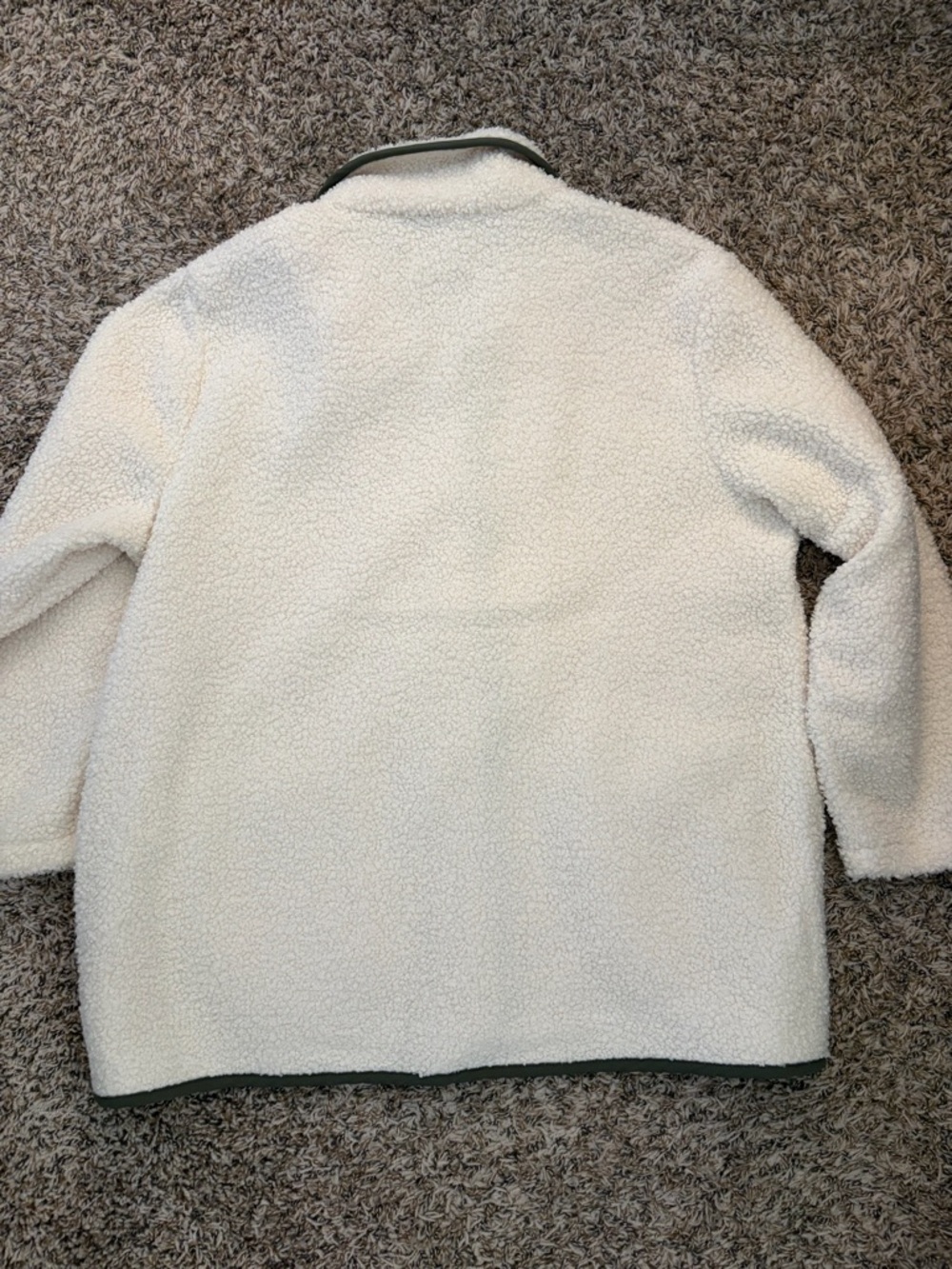 Lucky Brand Cream Sherpa Jacket with Dark Trim - Picture 3 of 3